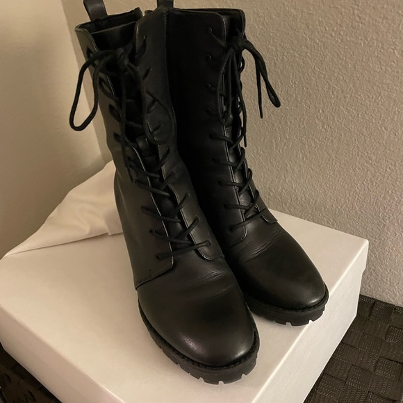 Vince water resistant black combat booties 8 - Picture 2 of 5